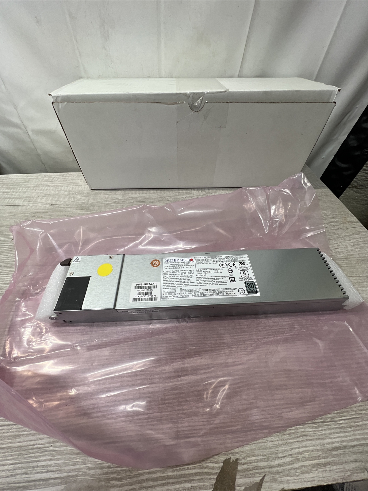 Supermicro PWS-1K23A-1R 1200W Max 80Plus Titanium Server Power Supply ...