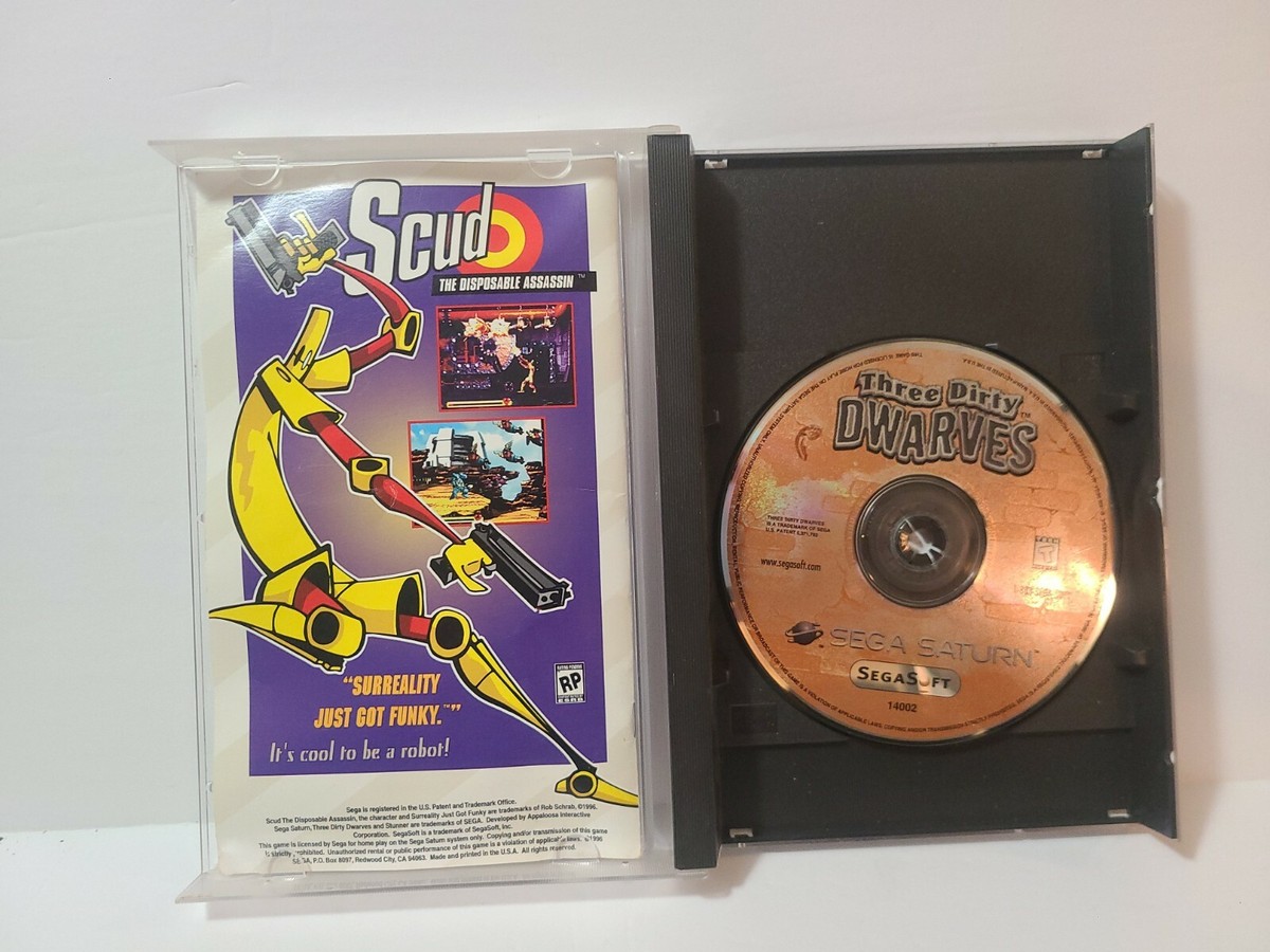 3 Three Dirty Dwarves (Sega Saturn, 1996) Authentic Complete CIB