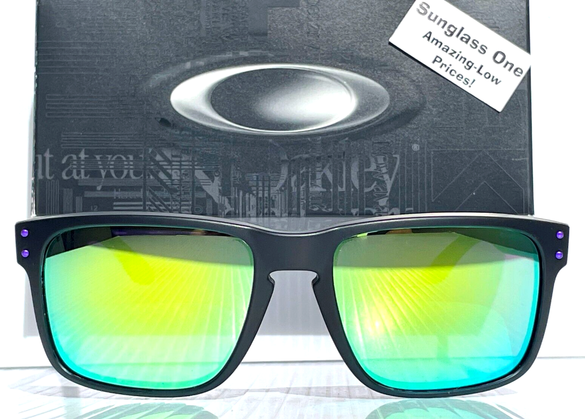 NEW Oakley HOLBROOK Matte Black POLARIZED Galaxy Gold Lens