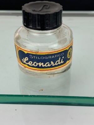 Leonardi Ink Bottle Size 48 x 52 Made in Italy, Cork Bottle (e956)