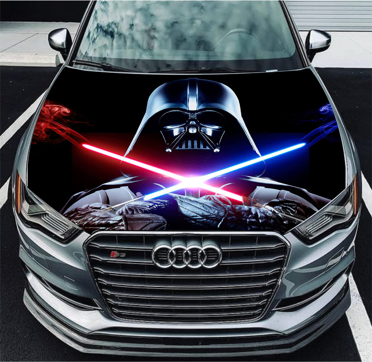 Vinyl Car Hood Wrap Color Graphics Decal Star Wars Hero Darth Vader Sticker