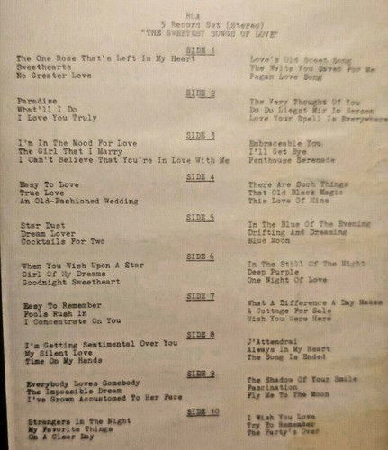 Living Strings The Sweetest Songs of Love 5 LP Boxed Camden - Picture 2 of 2