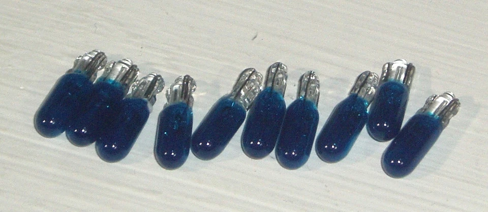 10 x SMALL 5mm BLUE FRUIT MACHINE BULBS