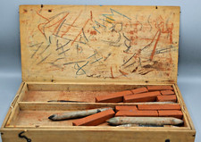 ANCIEN COFFRET BOITE DESSIN FUSAIN PEINTURE CRAYON PASTEL - A IDENTIFIER