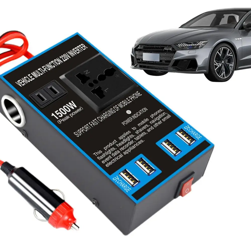 Van Car Power Inverter 12V/24V to 240V 1500W Converter UK Plugs USB