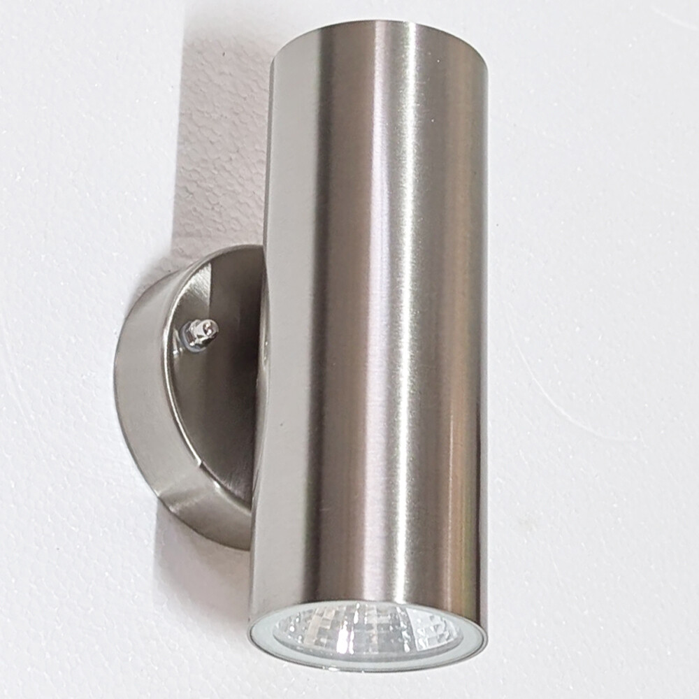 Litecraft Wall Light Outdoor Up&Down IP44 6 Watt LED - Stainless Steel Clearance