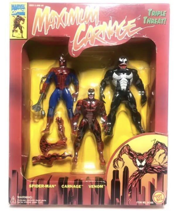 Maximum Carnage Spider-Man Venom Carnage 3 Set Toy Biz Maximum Carnage Spider-Man Venom Carnage 3 Set Toy Biz