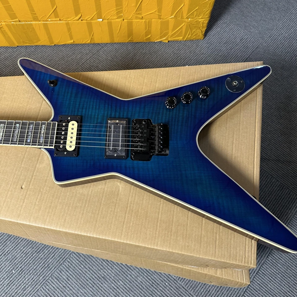 Washburn Dimebag Darrell Dime332 Blue Electric Guitar Mahogany Body Ship US - Image 4 of 4