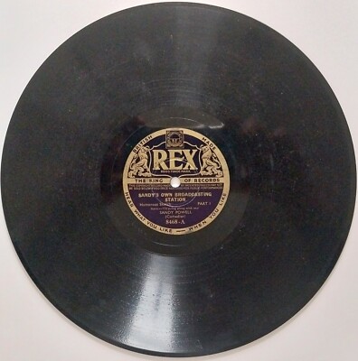 Sandy Powell: Sandy's Own Broadcasting Station 10'' Shellac 78 1935 Very Good +
