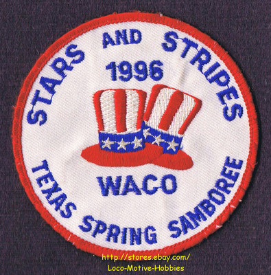 LMH Patch  1996 GOOD SAM CLUB Spring Samboree Rally  WACO TX Sams STARS STRIPES