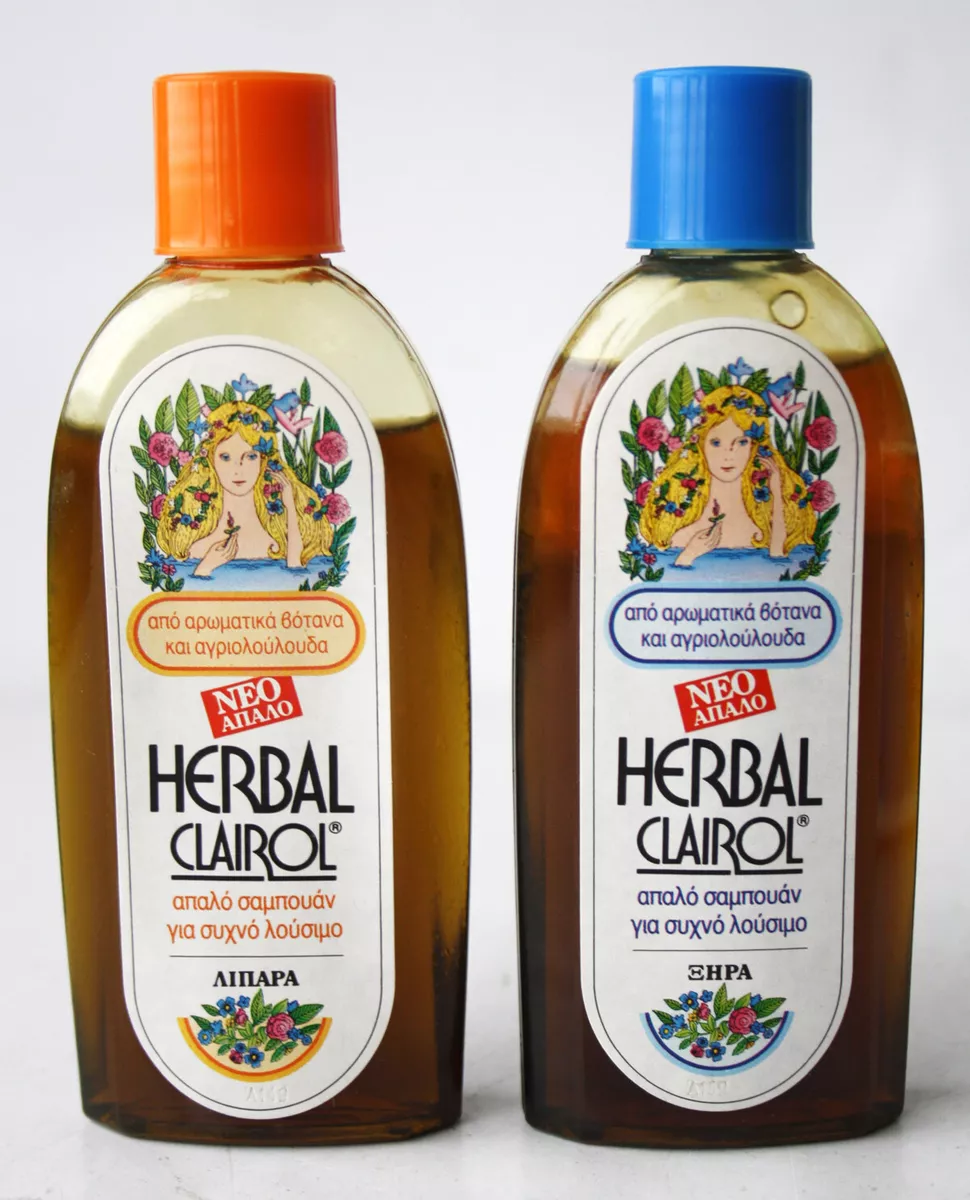 2X VINTAGE 80 S NEW UNUSED GREEK CLAIROL HERBAL ESSENCE SHAMPOO