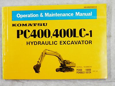 KOMATSU PC400, 400LC-1 OPERATION AND MAINTENANCE MANUAL 