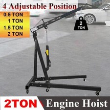 2 Ton Hydraulic Folding Engine Crane Hoist Lift Lifter Tonne Jack Stand Workshop