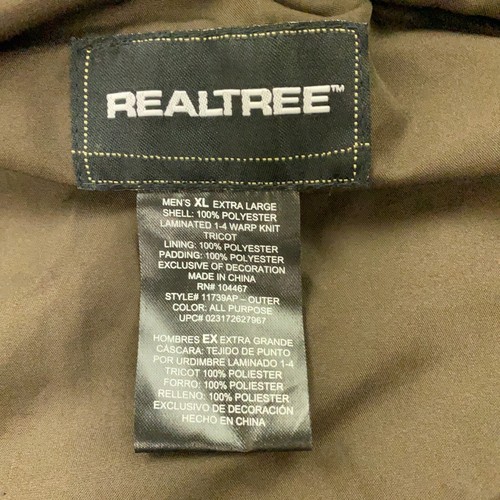 Realtree Hunting Jacket Mens XL Double Zip Camo Outdoors Hardwoods - Picture 10 of 15