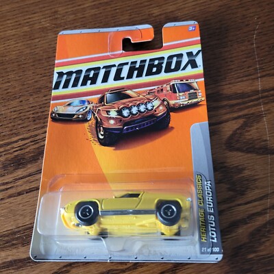 Matchbox Heritage Classics  Lotus Europa Yellow  Still Sealed 