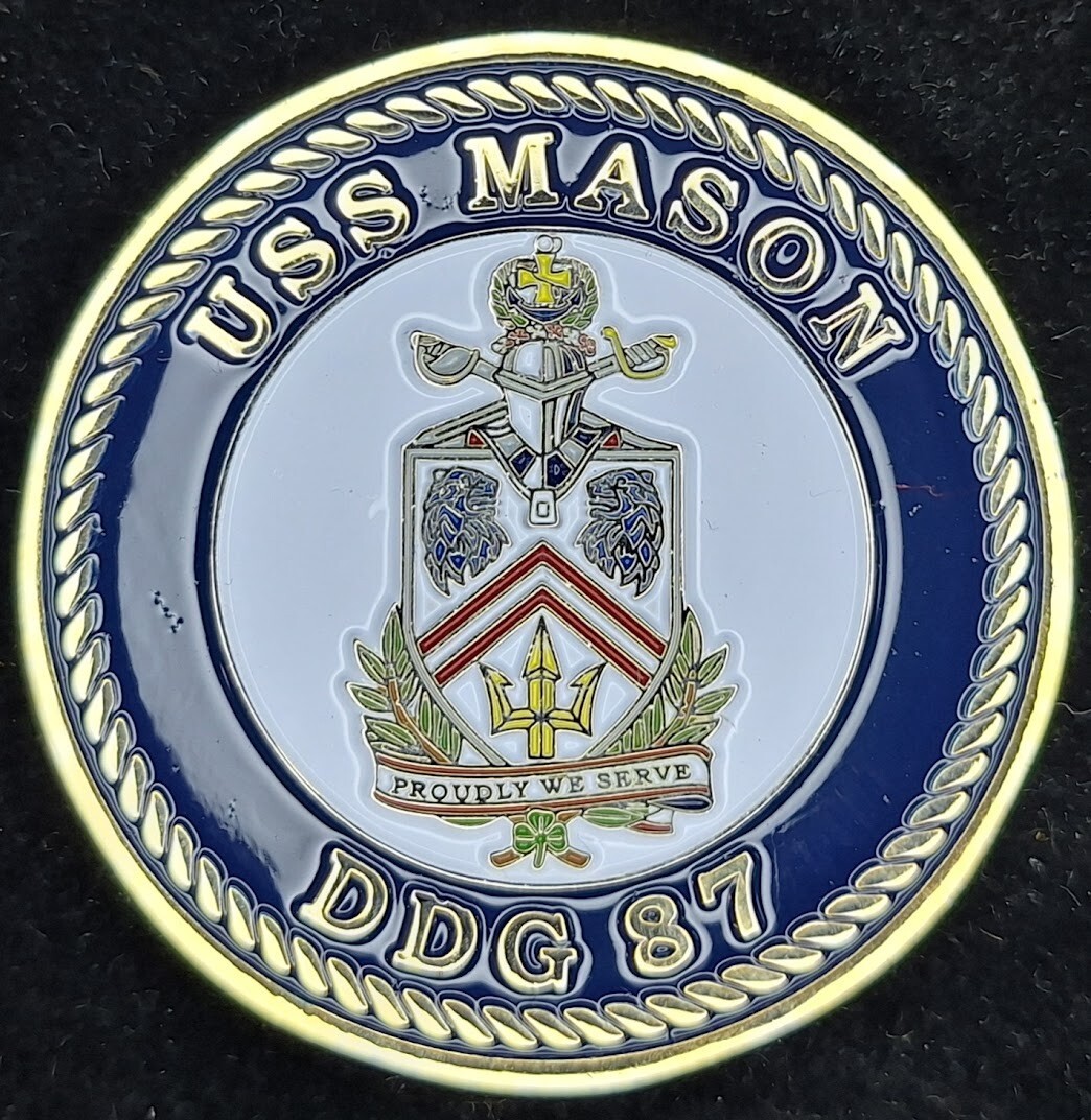 USS MASON DDG-87 Navy Challenge Coin - Proudly We Serve