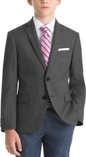  100 Lauren Ralph Lauren, Boy's Classic Suit Separate Jacket  Gray  Size-16R
