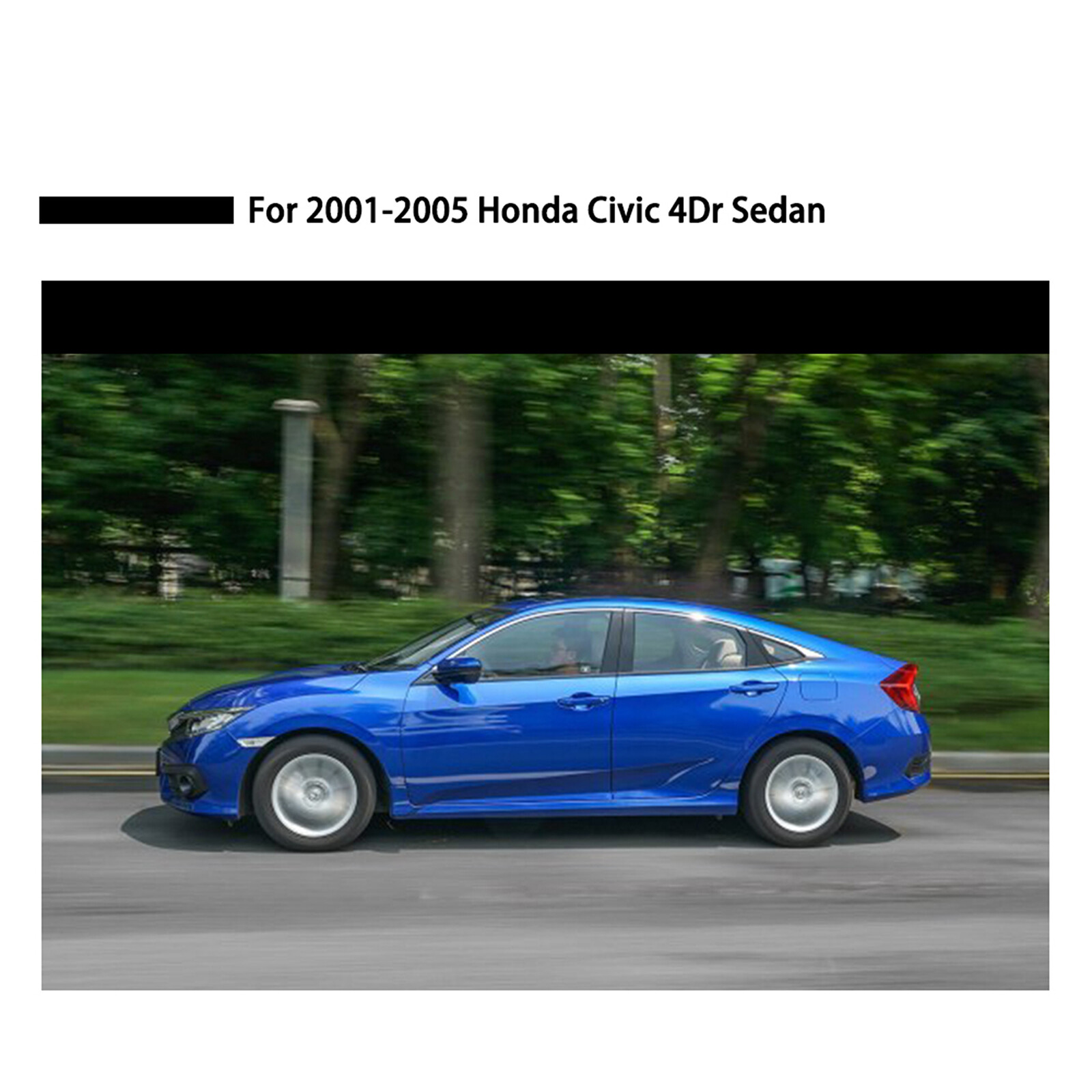 Dark Black Wind Deflectors Window Visors 4p For 2002-2005 Honda Civic Sedan