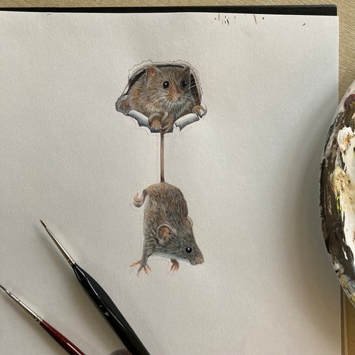 Adorable 3 Mouse Wall Sticker Set - Perfect for Kids Room Decor - Picture 4 of 7