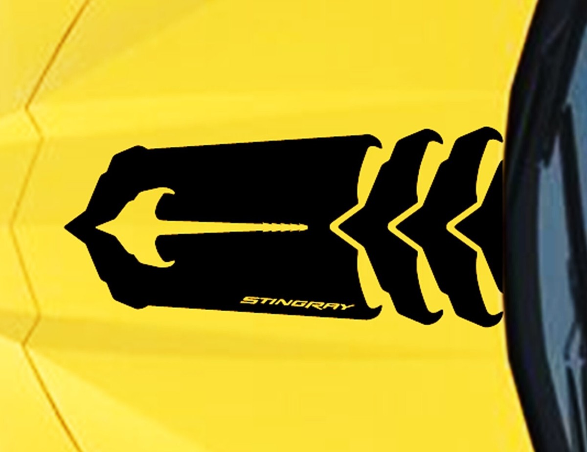 C8 Blackout Racing Hood Stripe Decal Fits Chevy Corvette C8