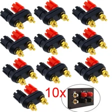 10 Pcs Speaker Terminal Binding Post Power Amplifier Dual 4mm Banana Plug