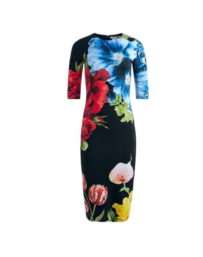 Alice + Olivia Nat Floral Embroidered Sleeveless Midi Sheath Dress | eBay Alice + Olivia Nat Floral Embroidered Sleeveless Midi Sheath Dress | eBay