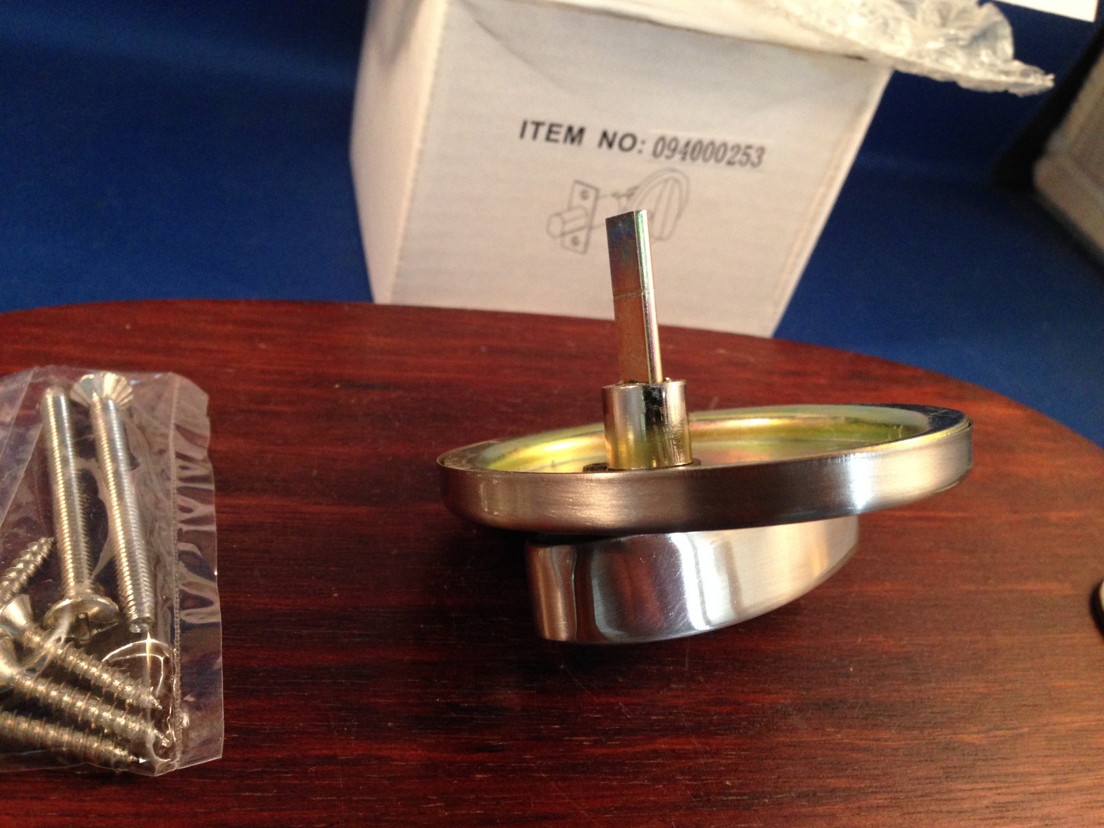 Single Sided Keyless Deadbolt Turn Bolt, Satin Nickel, 94000253