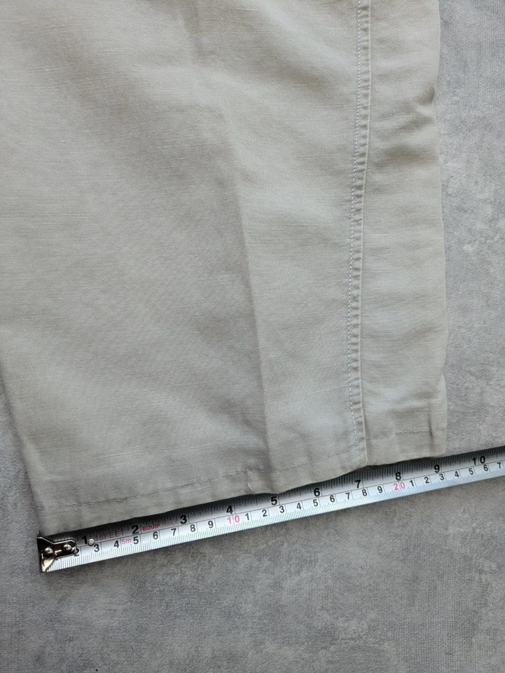 Armani Jeans Womens Trousers W30 L29 Chino Wide Leg UK 10 12 Hemp Lagenlook Boho - Image 2 of 4