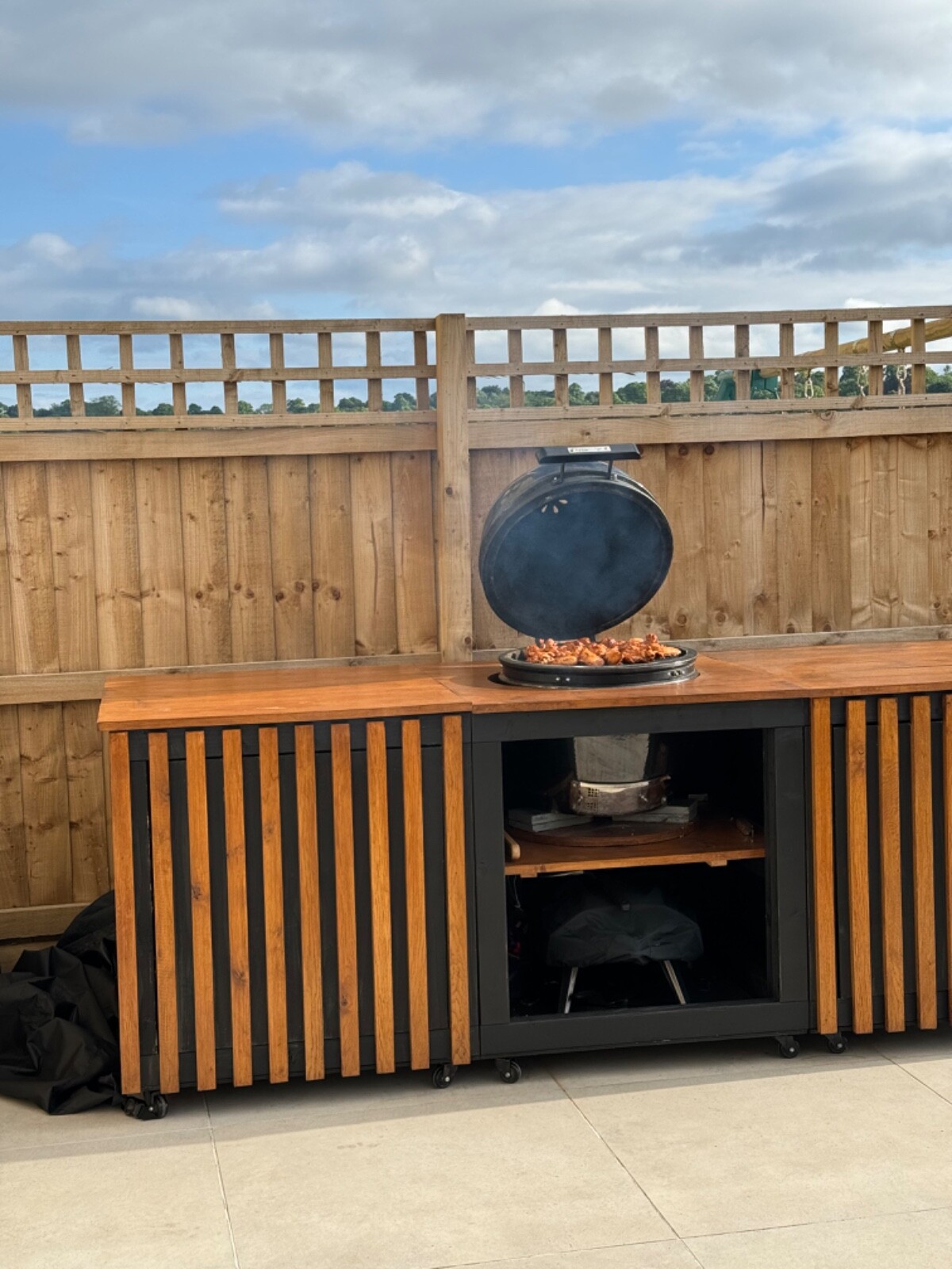 Kamado Modular Outdoor BBQ Kitchen Unit | Custom Made | Oak | Ooni ...