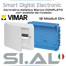 Quadro elettrico 12 moduli bianco scatola da incasso centralino vimar guida Din