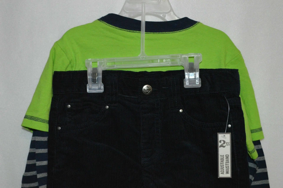 Boyz Wear By Nanette Green 2 PC Long Sleeves Boy's Pant Set - Size 4 NWT - Image 4 of 4