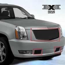Fits 2007-2014 Cadillac Escalade Black Mesh Grille Upper Lower Grill Ss Fits 2007-2014 Cadillac Escalade Black Mesh Grille Upper Lower Grill Ss