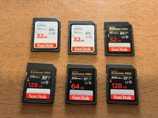 Sandisk SD Cards 32GB 64GB 128GB Extreme Pro Ultra Memory Cards lot
