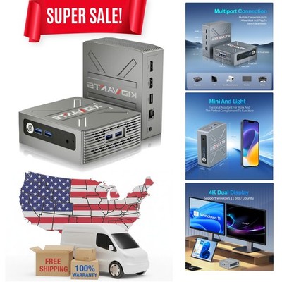 Lightweight KG1 Mini PC: 8GB RAM, 128GB eMMC, Bluetooth 5.0, Dual Band Wi-Fi