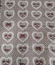 Pretty Pink And White Hearts Tapestry Blanket...