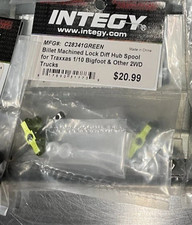 INTEGY C28341GREEN Billet Machined Lock Diff Hub Spool for Traxxas 1/10 Bigfoot
