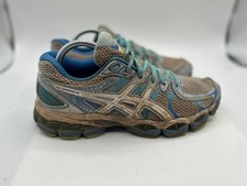 Scarpe da ginnastica basse Asics Gel Nimbus 16 donna taglia 10 bianco blu stringate T485N