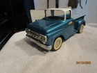 Vintage Tonka Toys 1959-60 Blue and White Sportsman Stepside Steel Pickup Truck