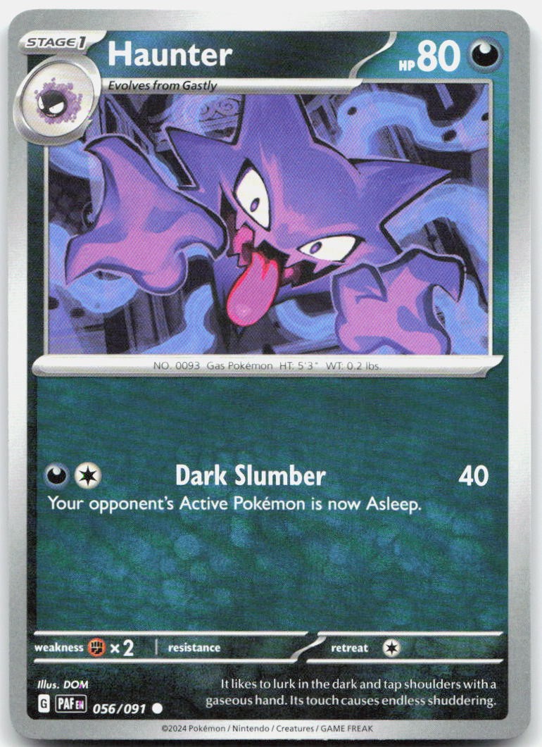 Haunter 056/091 56 SV Paldean Fates C NM English Pokémon