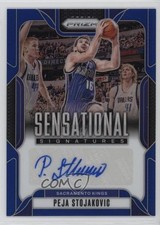 2024-25 Panini Prizm Sensational Signatures Blue 1/49 Peja Stojakovic Auto 0q21