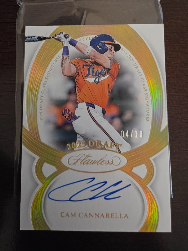 2025 Panini Flawless Cam Cannarella /10 Draft Signatures Rookie On Card Auto