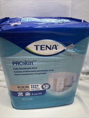 Tena Proskin Adult Diapers XL TG XG 68010 15 Per Pack, 3 Packs