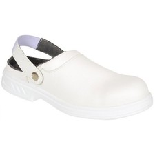 Image of Portwest FW82 Steelite Safety Clog SB FO SR WPA E A – White - SIZE 10