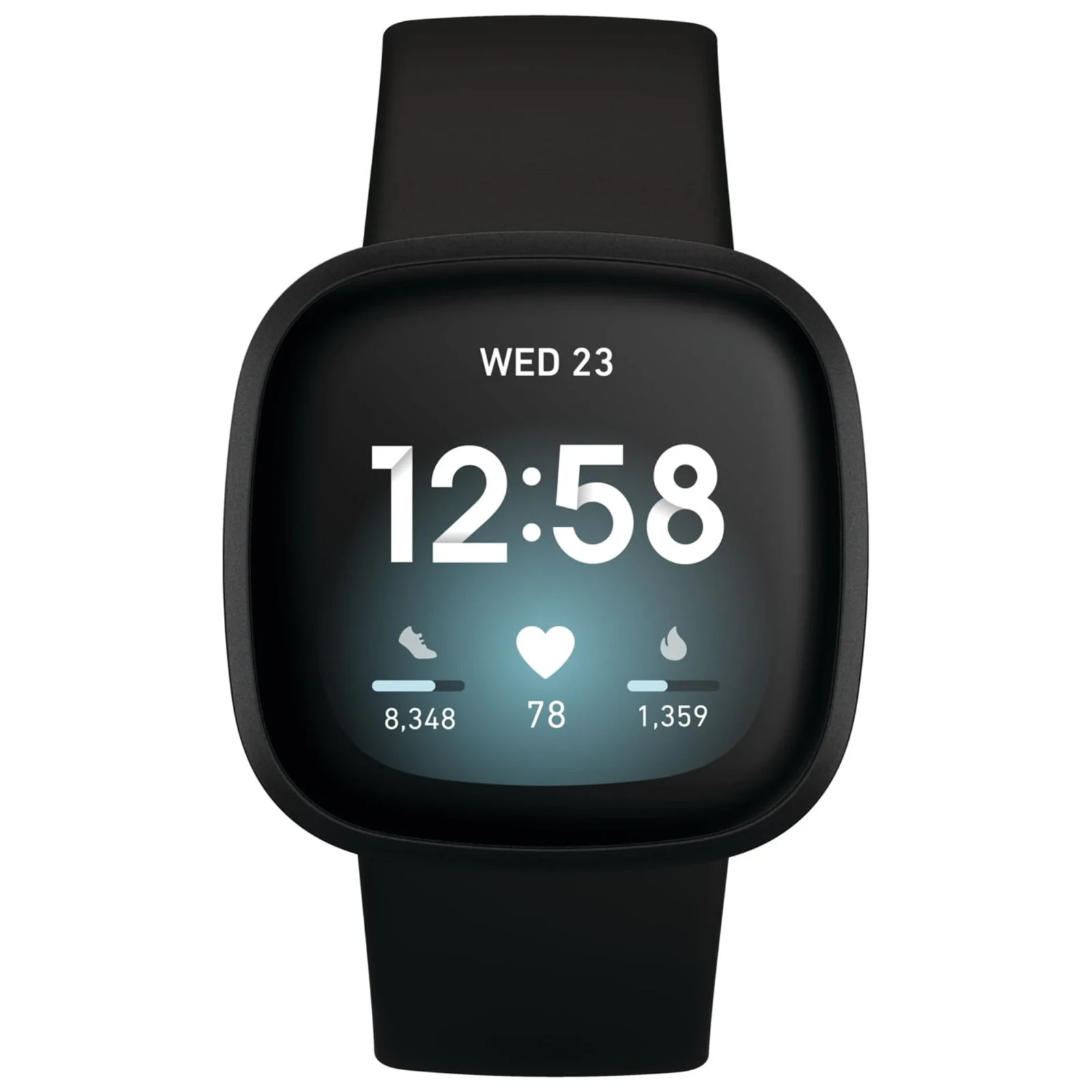 Fitbit Versa 3 Health Fitness Smartwatch GPS Heart Rate Black One Size