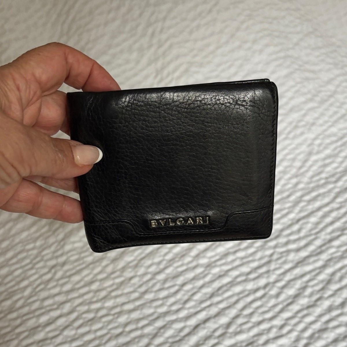 Wallet Cartera Bvlgari Bulgari Black Leather Men's Wallet