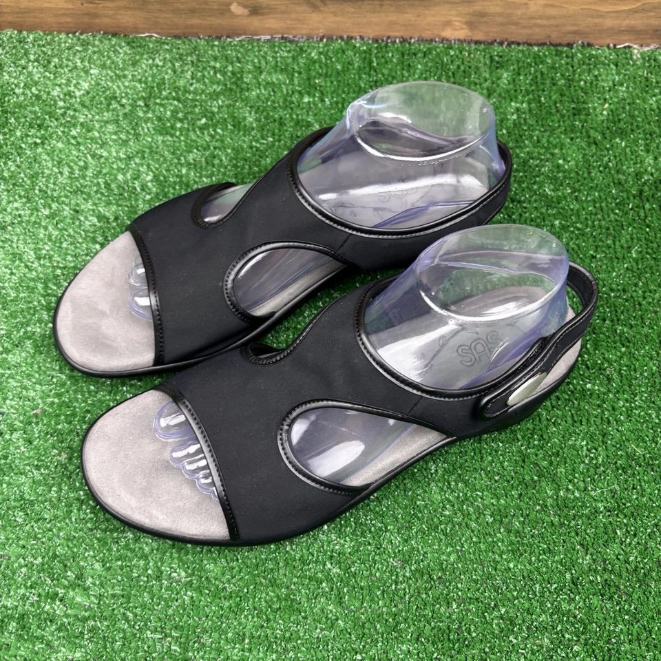 Sandalia SAS Harmony negra con correa en el talón Tripad Comfort para mujer talla 10 M J85676383 Foto 2 de 4