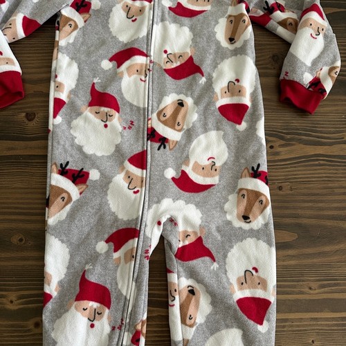 Pigiama Bambini Bambino Mio di Carter's Piedi 5T Grigio Babbo Natale Renna Natale - Foto 3 di 6