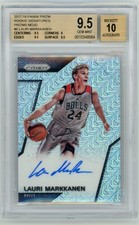 BGS 9.5 2017-18 Panini Prizm Lauri Markkanen Mojo Signatures Auto RC /25 Bulls