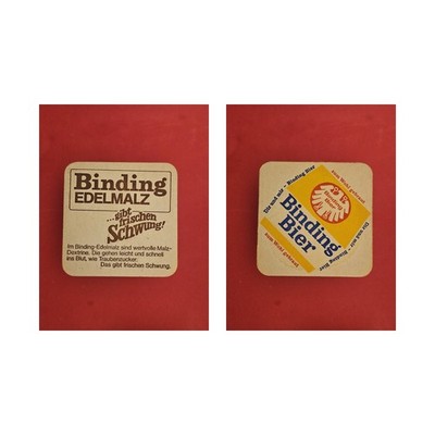 Binding ...gibt frischen Schwung! Brauerei Bierdeckel Bier