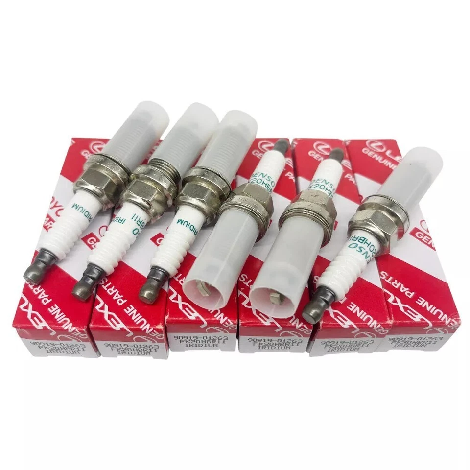 Toyota Lexus Iridium Spark Plug Set of 6 Genuine OEM 90919-01263 USA Foto 3 de 4